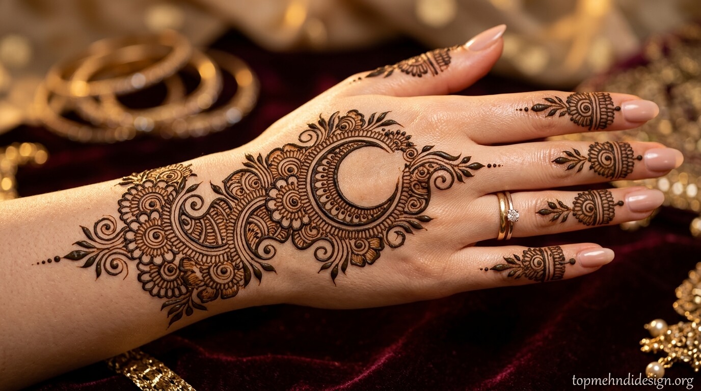 Chand Mehndi Design Simple 2026