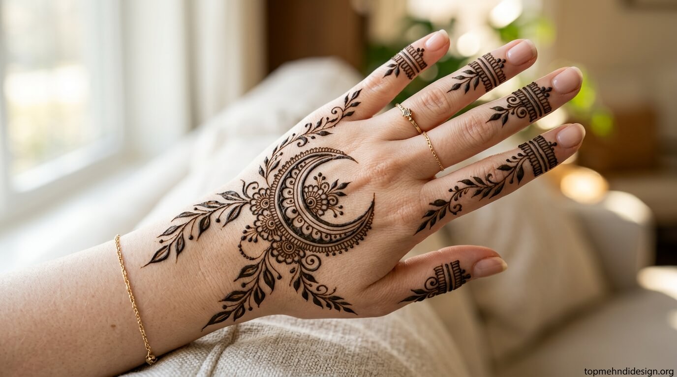 Chand Mehndi Design Simple 2026
