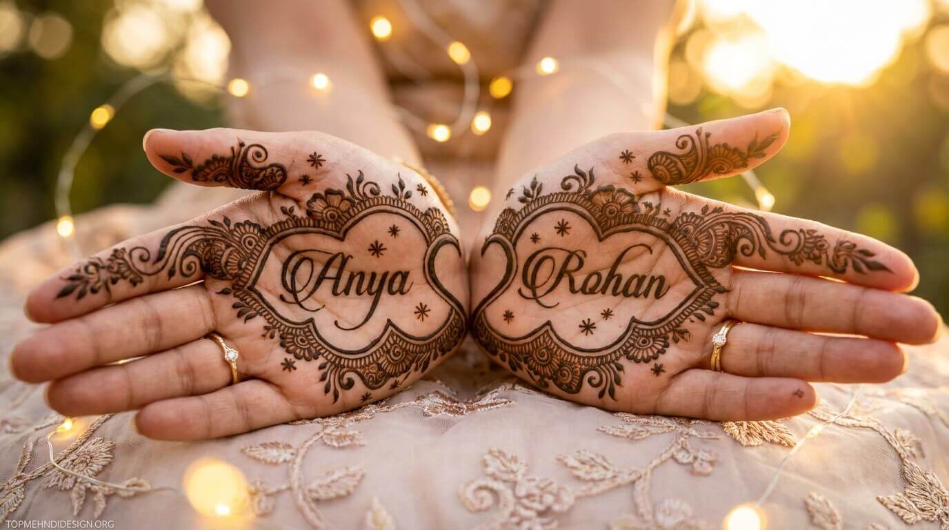 Mehndi Design with Name Inside 2026