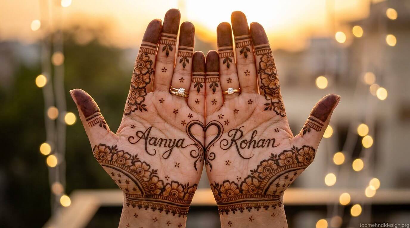 Mehndi Design with Name Inside 2026