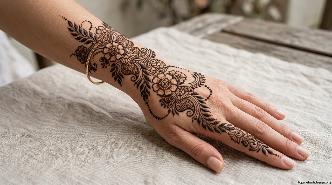 Bakra Eid Mehndi Design Wrist 2026