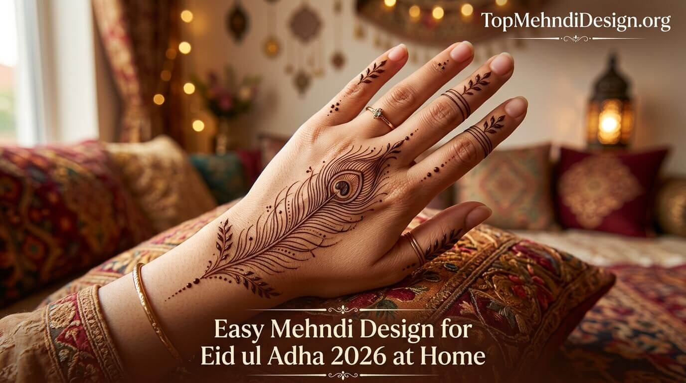 Easy Mehndi Design for Eid ul Adha 2026 at Home