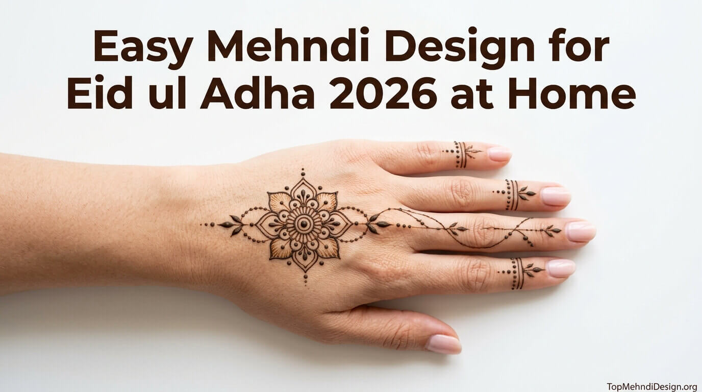 Easy Mehndi Design for Eid ul Adha 2026 at Home