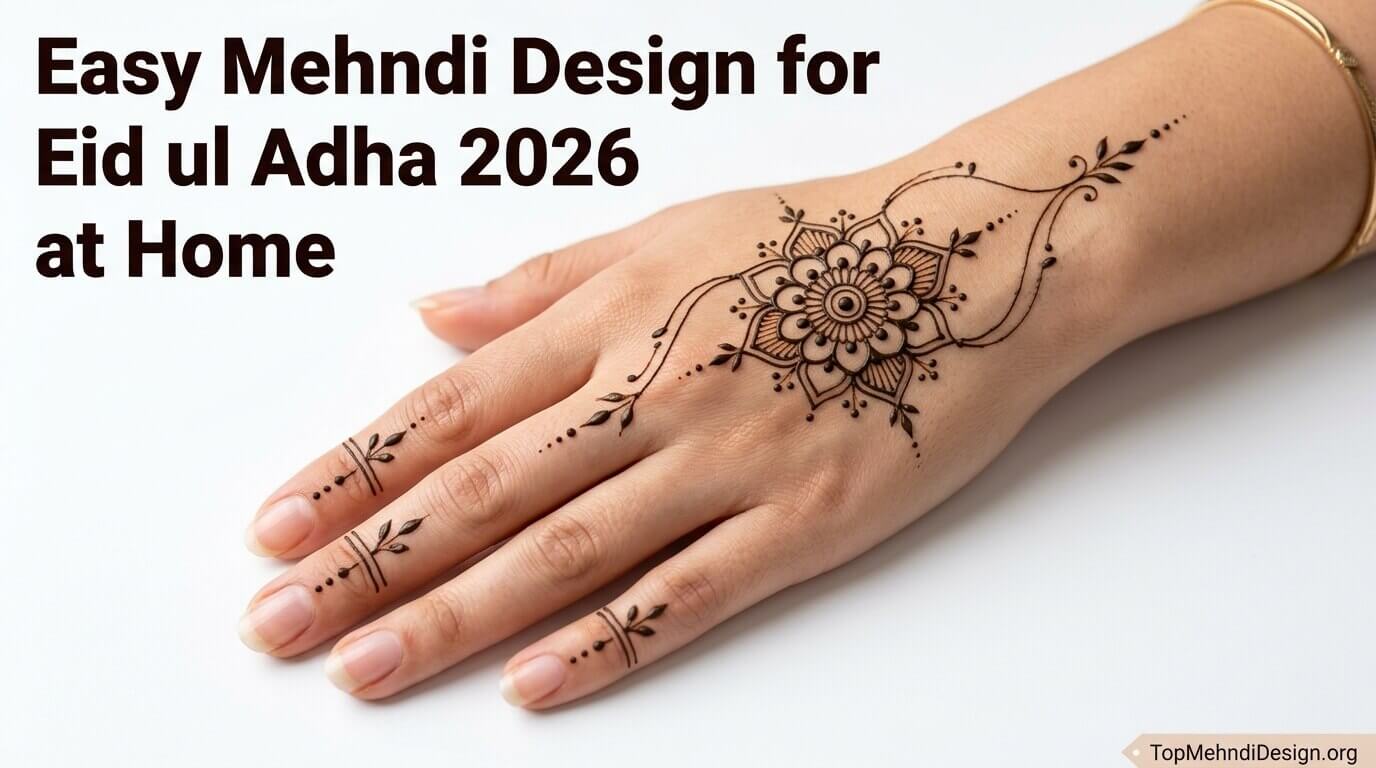 Easy Mehndi Design for Eid ul Adha 2026 at Home