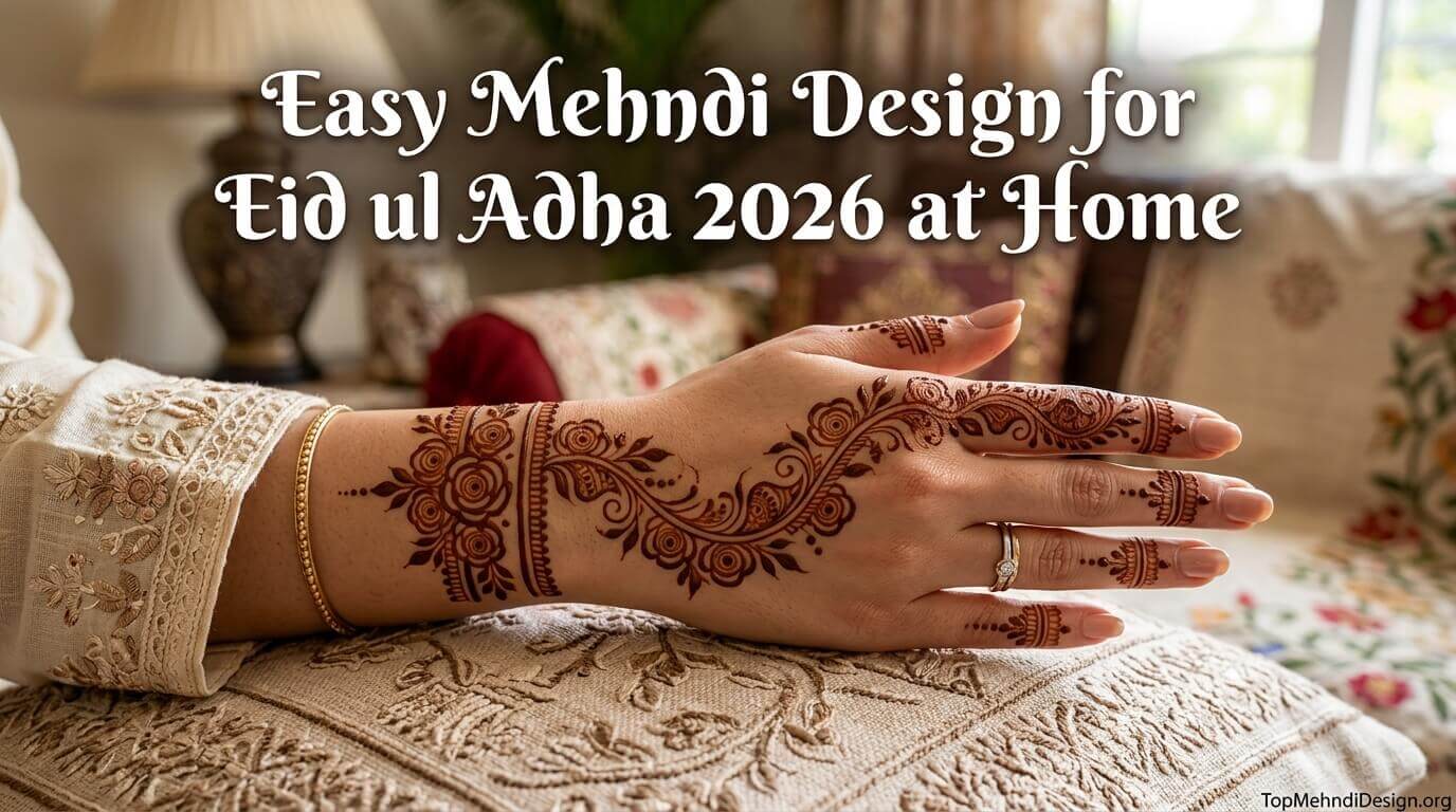 Easy Mehndi Design for Eid ul Adha 2026 at Home