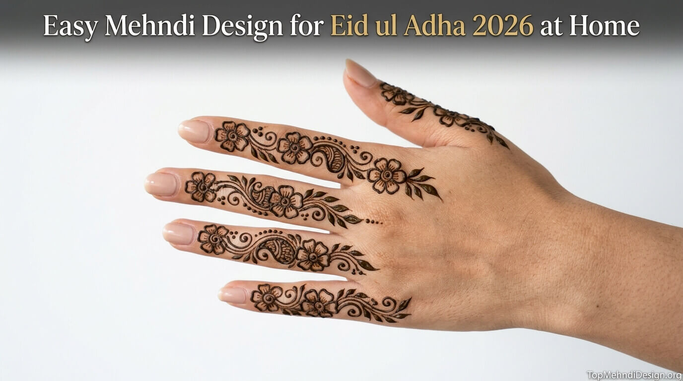 Easy Mehndi Design for Eid ul Adha 2026 at Home