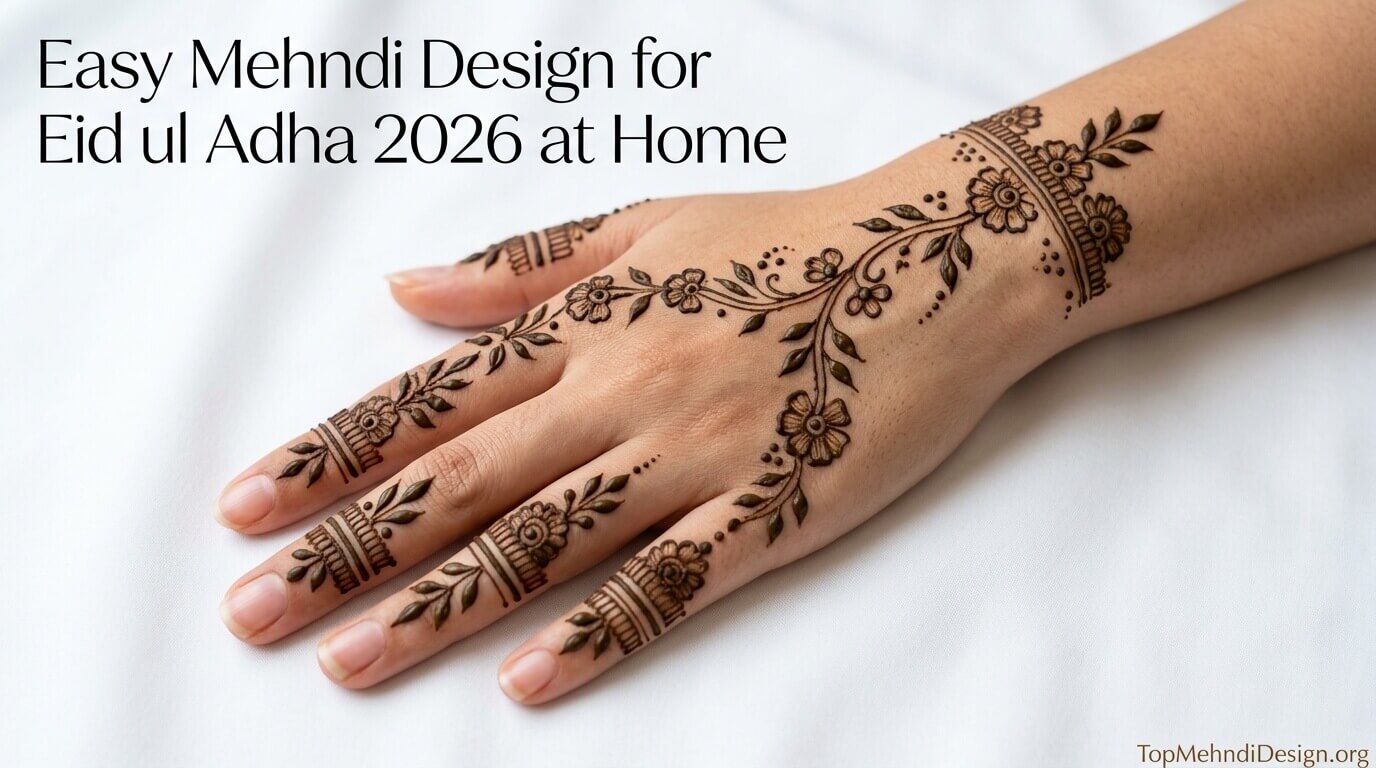 Easy Mehndi Design for Eid ul Adha 2026 at Home