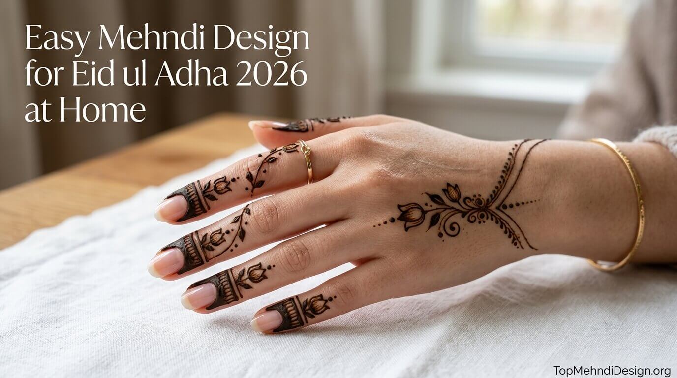 Easy Mehndi Design for Eid ul Adha 2026 at Home