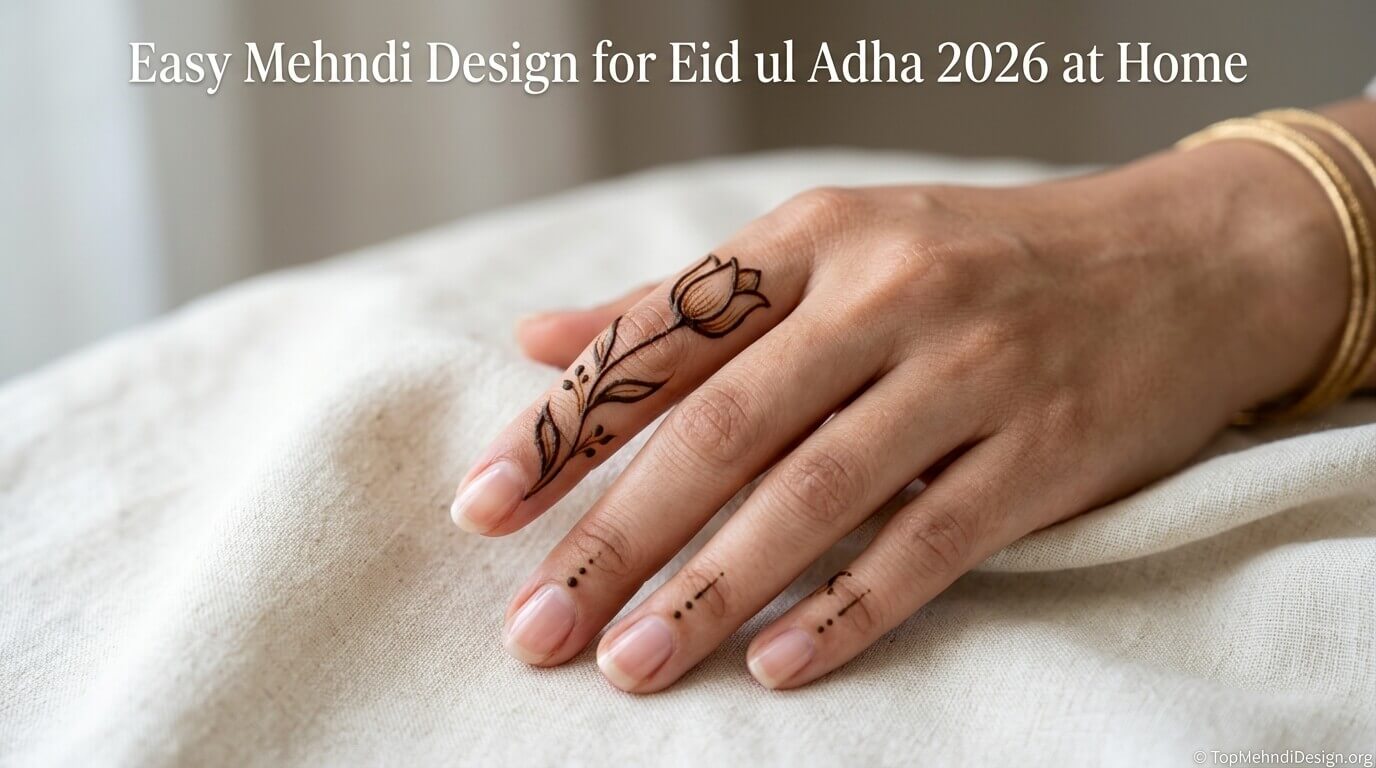 Easy Mehndi Design for Eid ul Adha 2026 at Home
