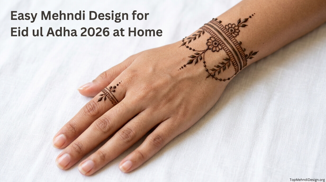 Easy Mehndi Design for Eid ul Adha 2026 at Home