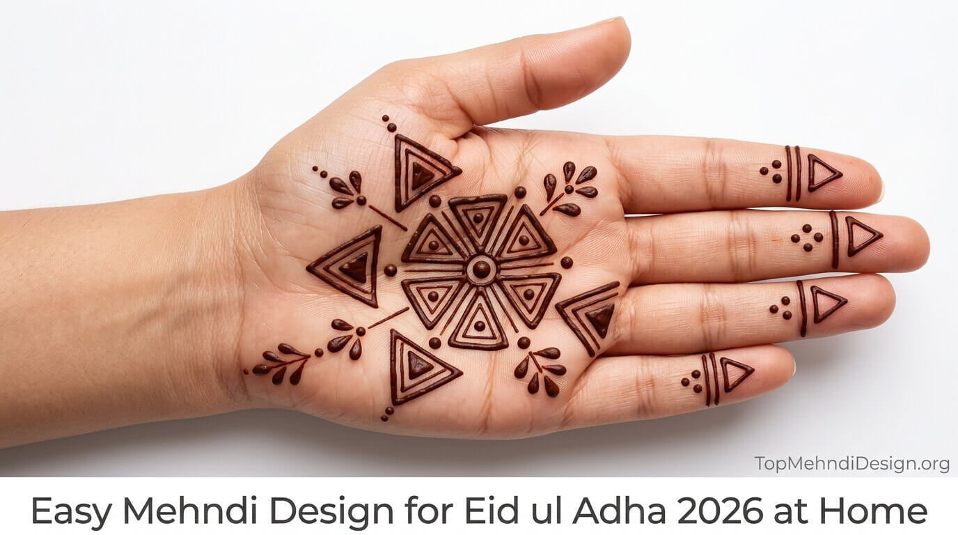 Easy Mehndi Design for Eid ul Adha 2026 at Home