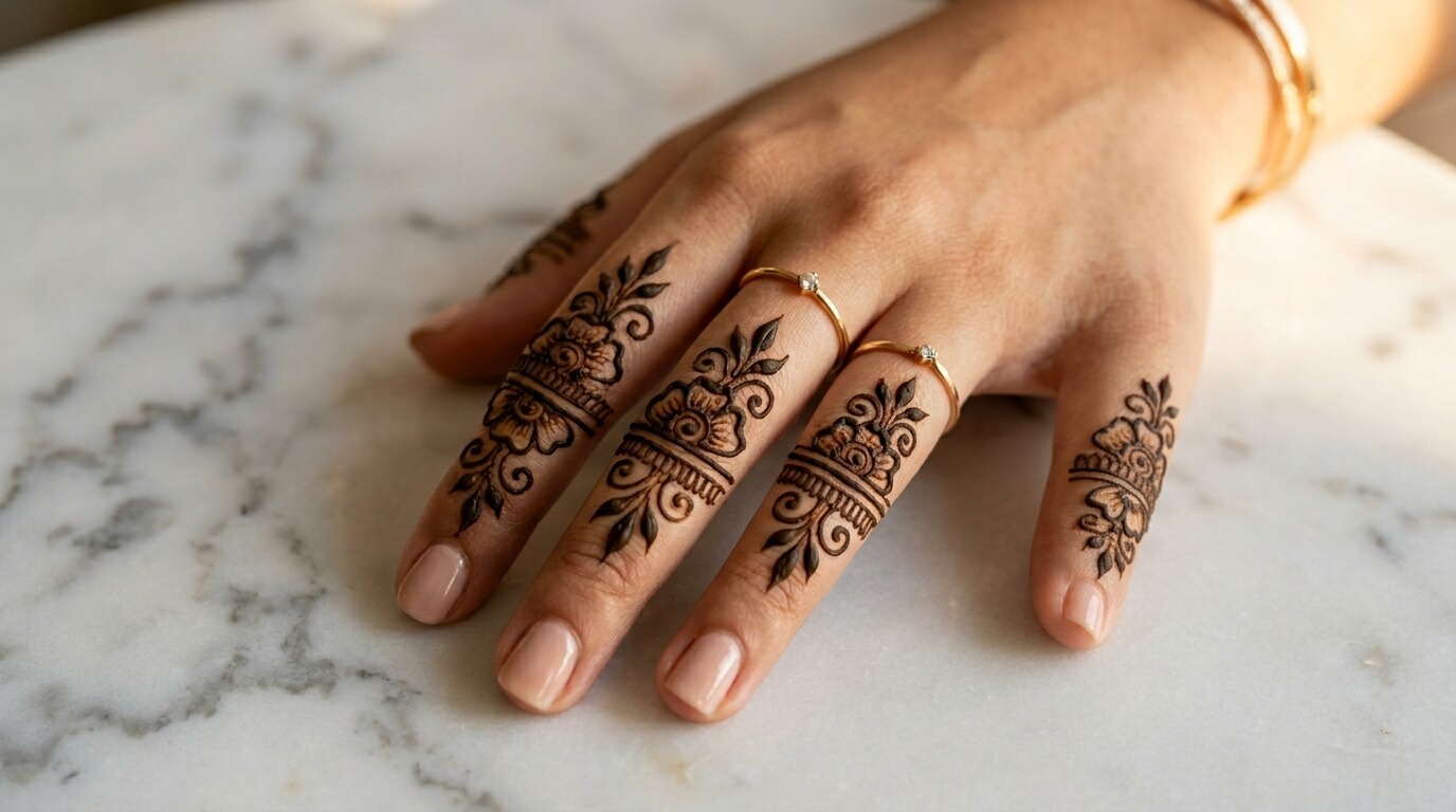 Finger Mehndi Design Simple 2026