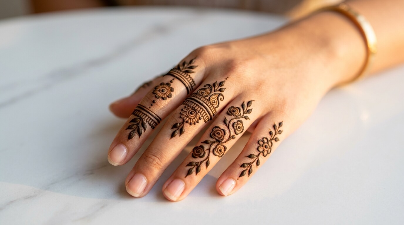 Finger Mehndi Design Simple 2026