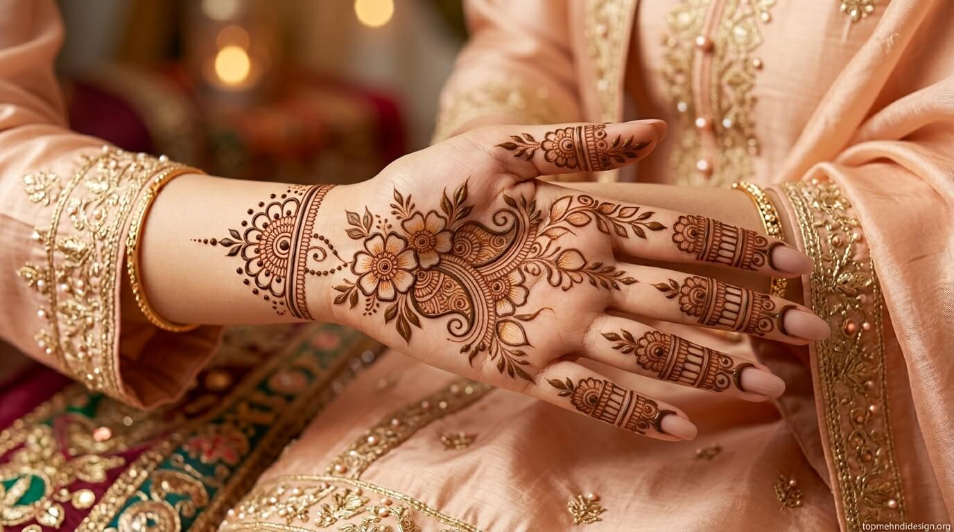 Bakra Eid Mehndi Design Front Hand 2026