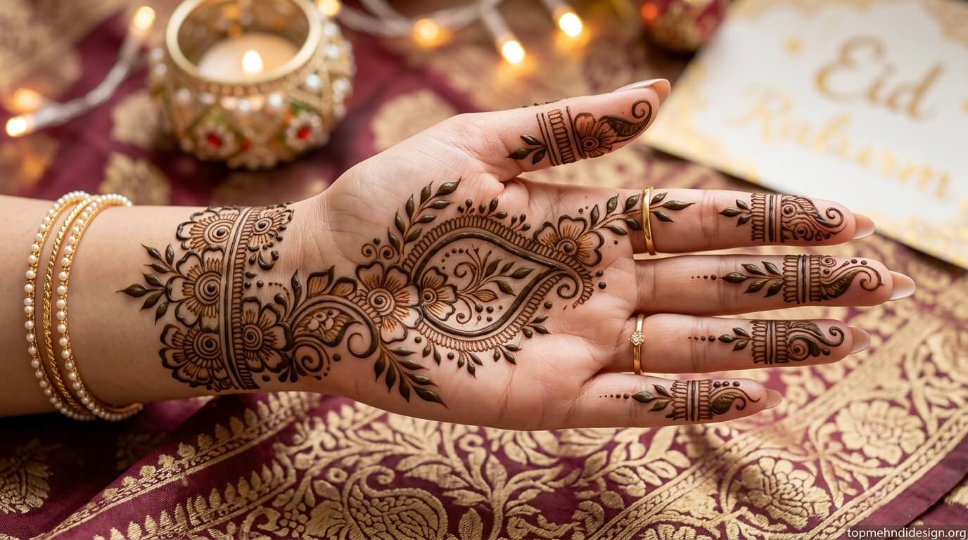 Bakra Eid Mehndi Design Front Hand 2026
