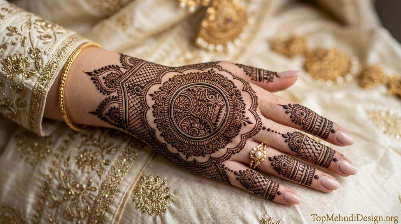 Gol Chand Mehndi Design for Eid ul Adha 2026