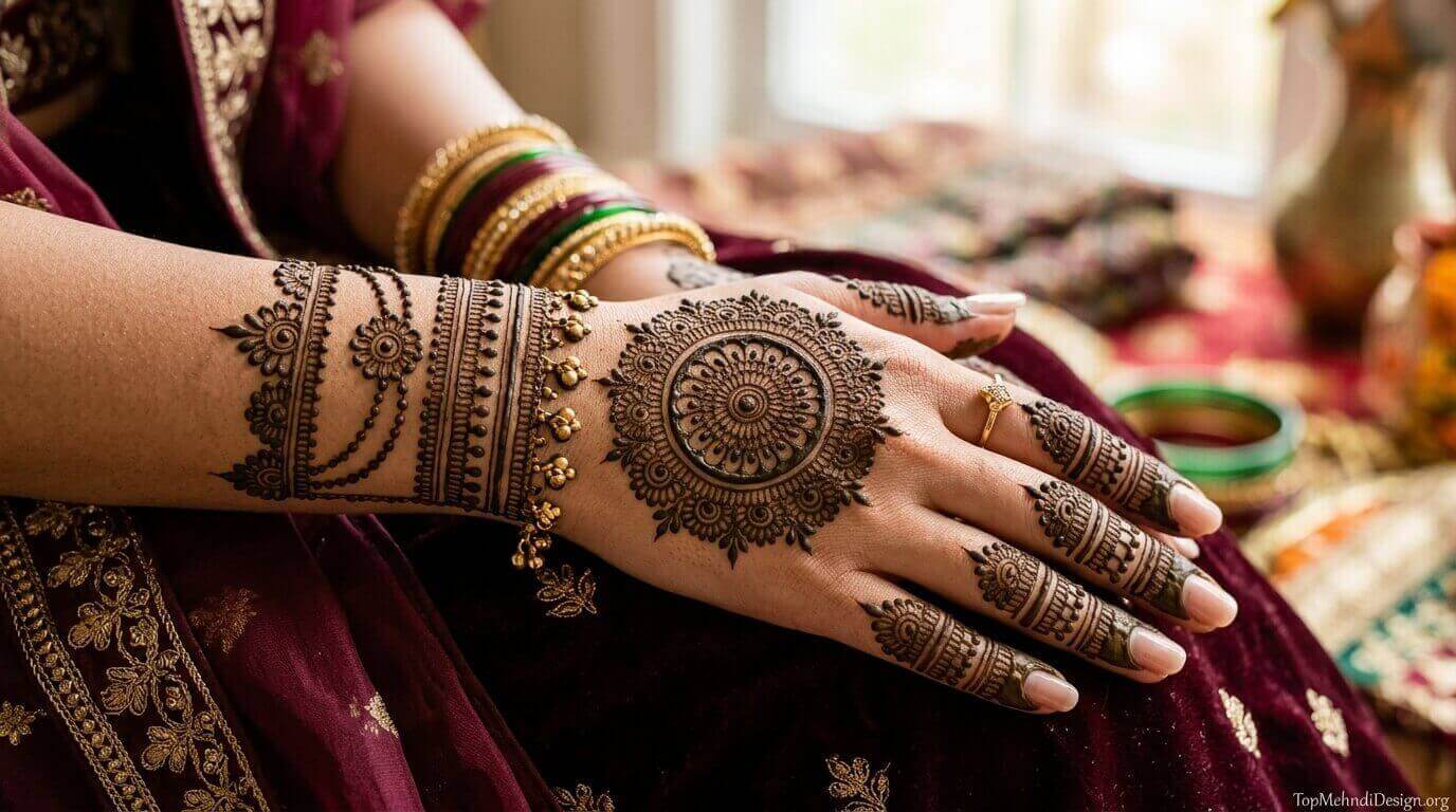Gol Chand Mehndi Design for Eid ul Adha 2026