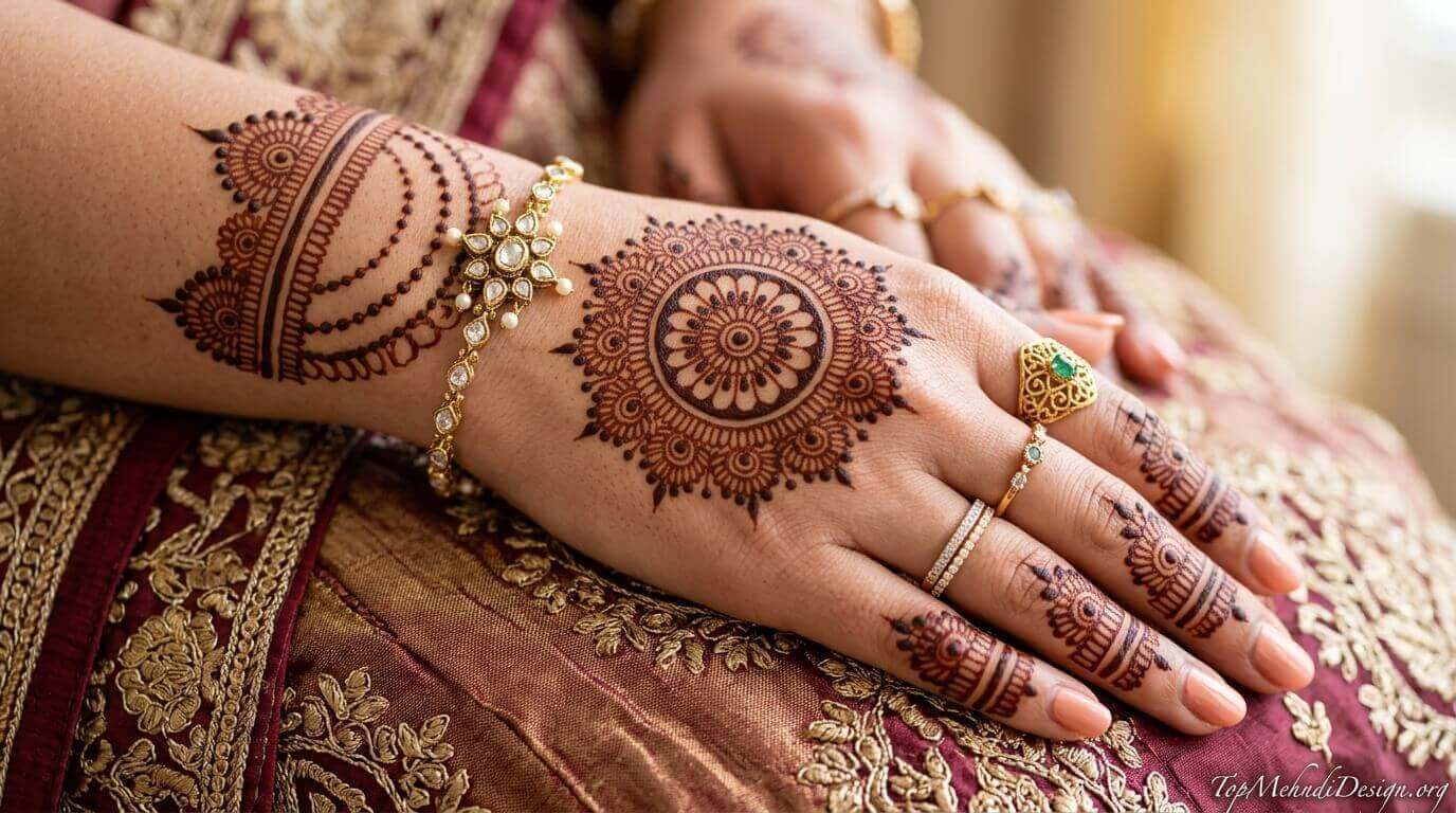 Gol Chand Mehndi Design for Eid ul Adha 2026