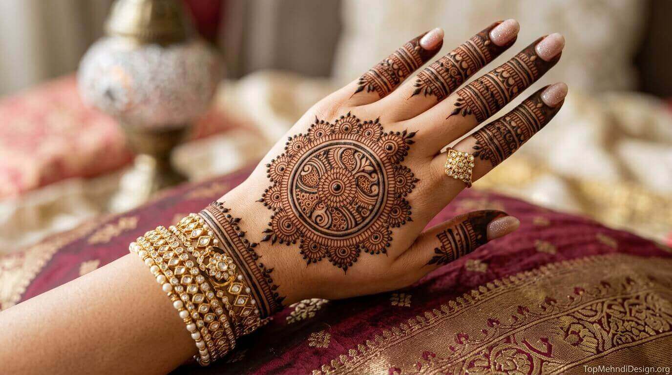 Gol Chand Mehndi Design for Eid ul Adha 2026