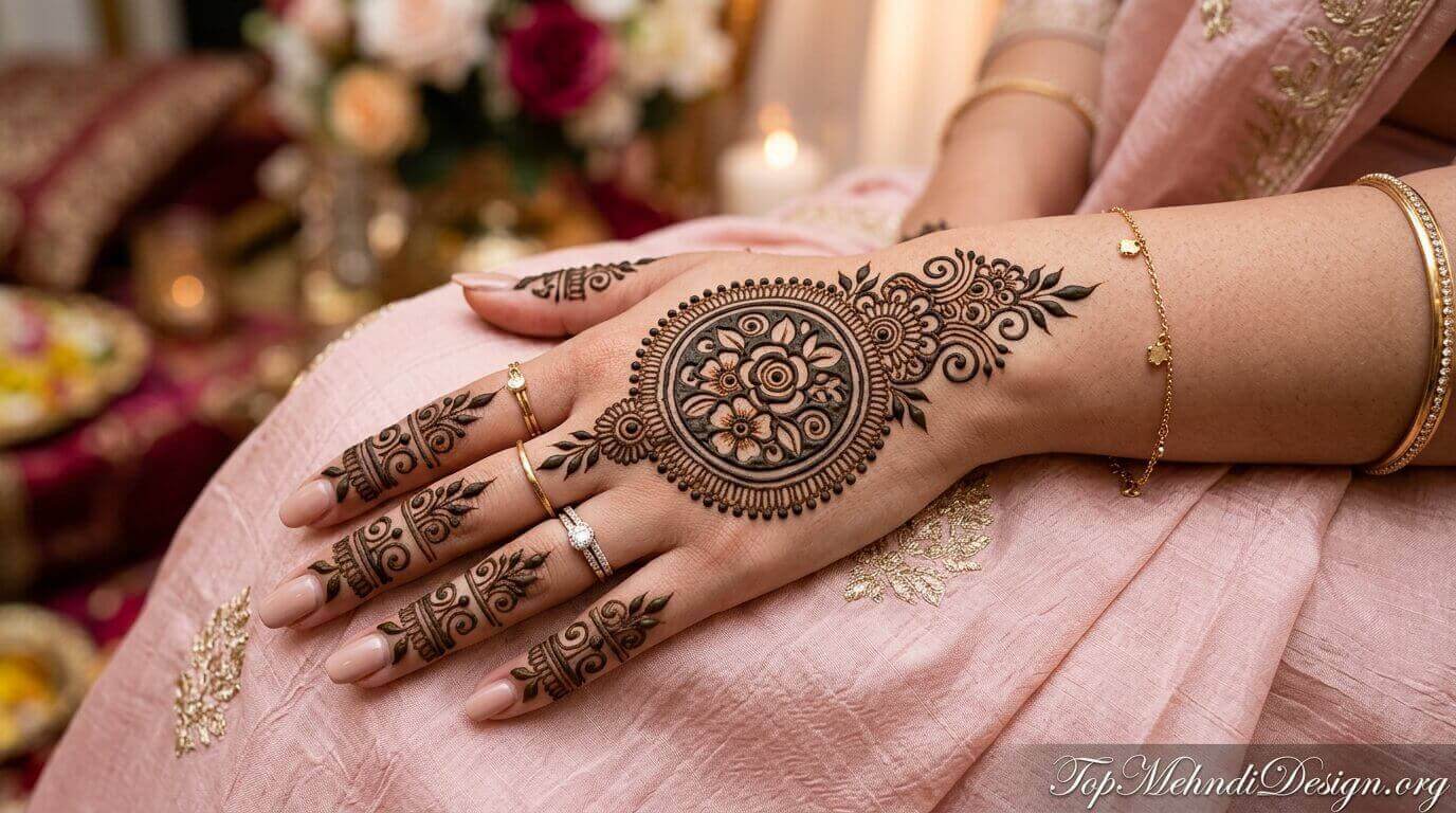 Gol Chand Mehndi Design for Eid ul Adha 2026