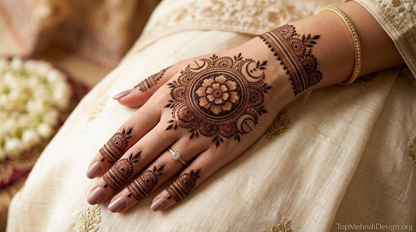 Gol Chand Mehndi Design for Eid ul Adha 2026