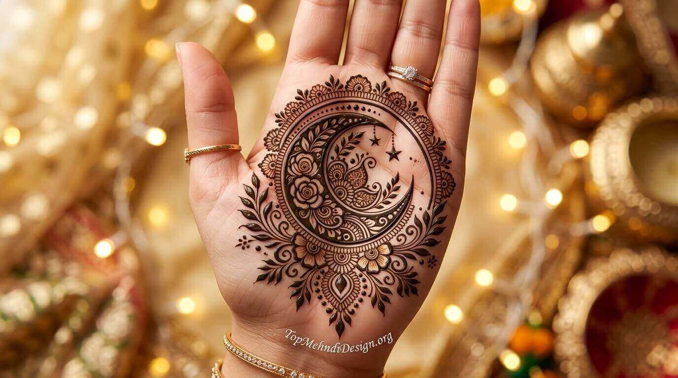 Gol Chand Mehndi Design for Eid ul Adha 2026