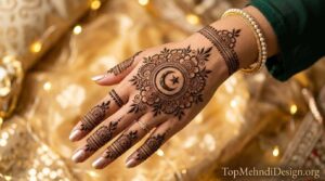 Gol Chand Mehndi Design for Eid ul Adha 2026