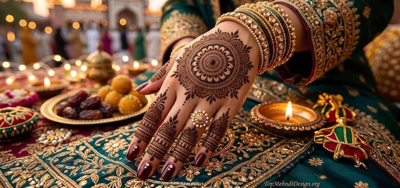Gol Chand Mehndi Design for Eid ul Adha 2026