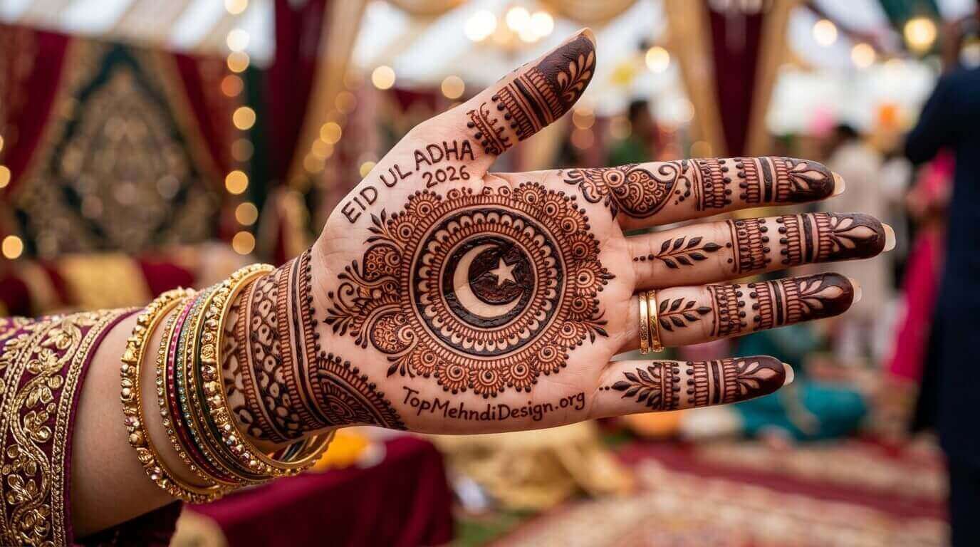 Gol Chand Mehndi Design for Eid ul Adha 2026