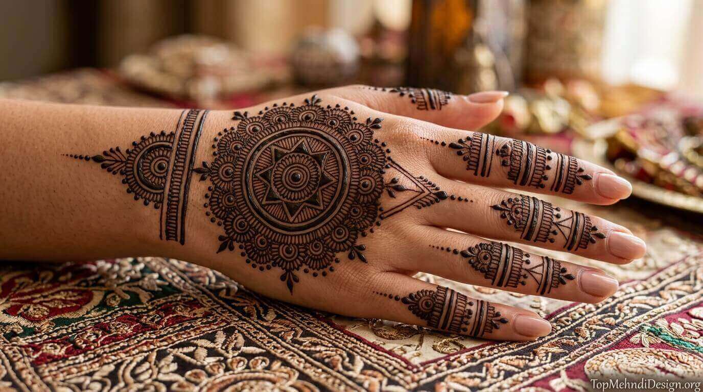 Gol Chand Mehndi Design for Eid ul Adha 2026