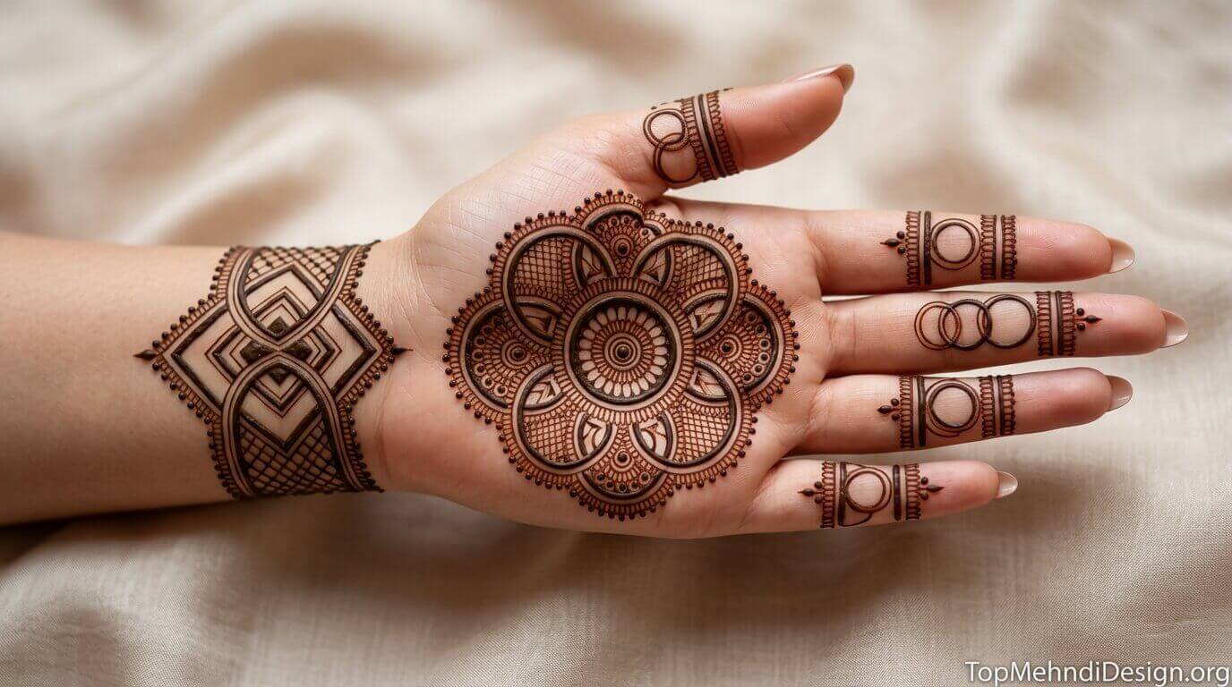 Gol Tikki Mehndi Design Simple 2026