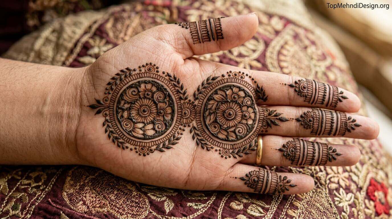 Gol Tikki Mehndi Design Simple 2026