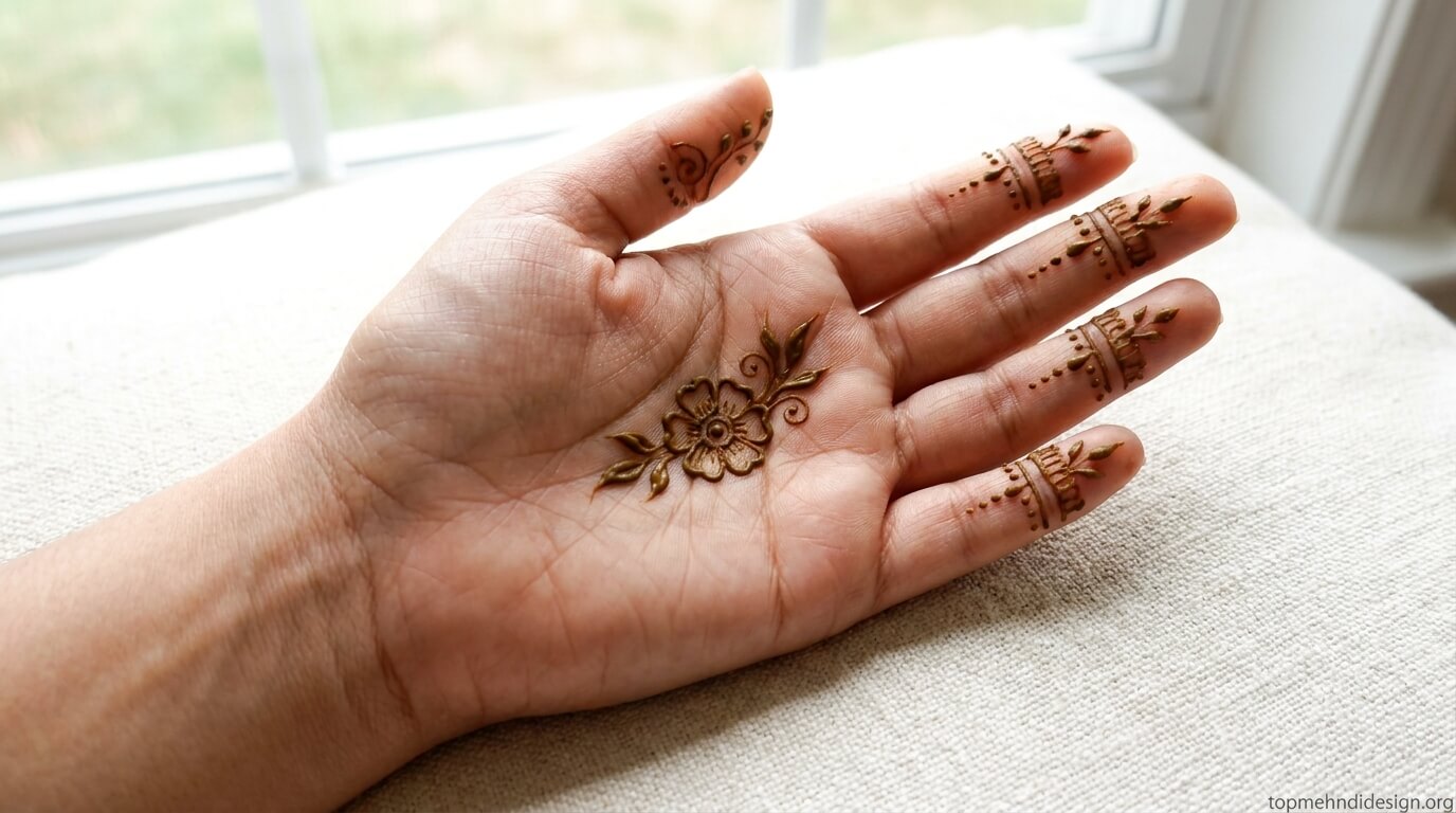 Bakra Eid Mehndi Design Simple Front Hand 2026