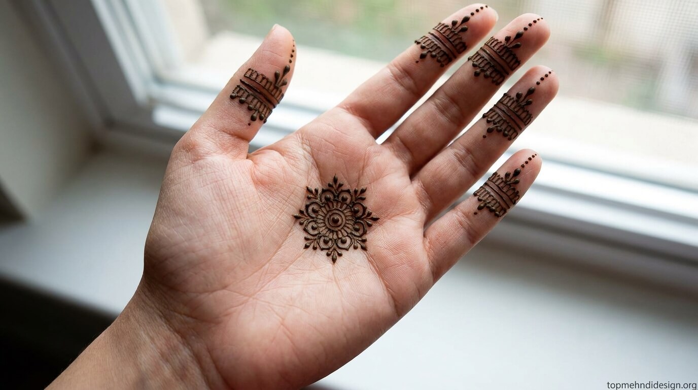Bakra Eid Mehndi Design Simple Front Hand 2026
