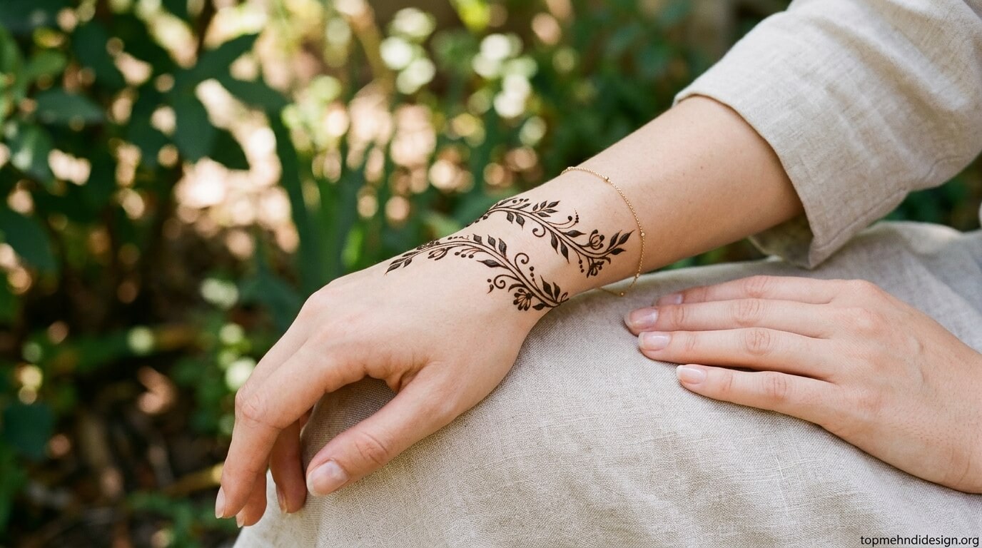 Bakra Eid Mehndi Design Wrist 2026