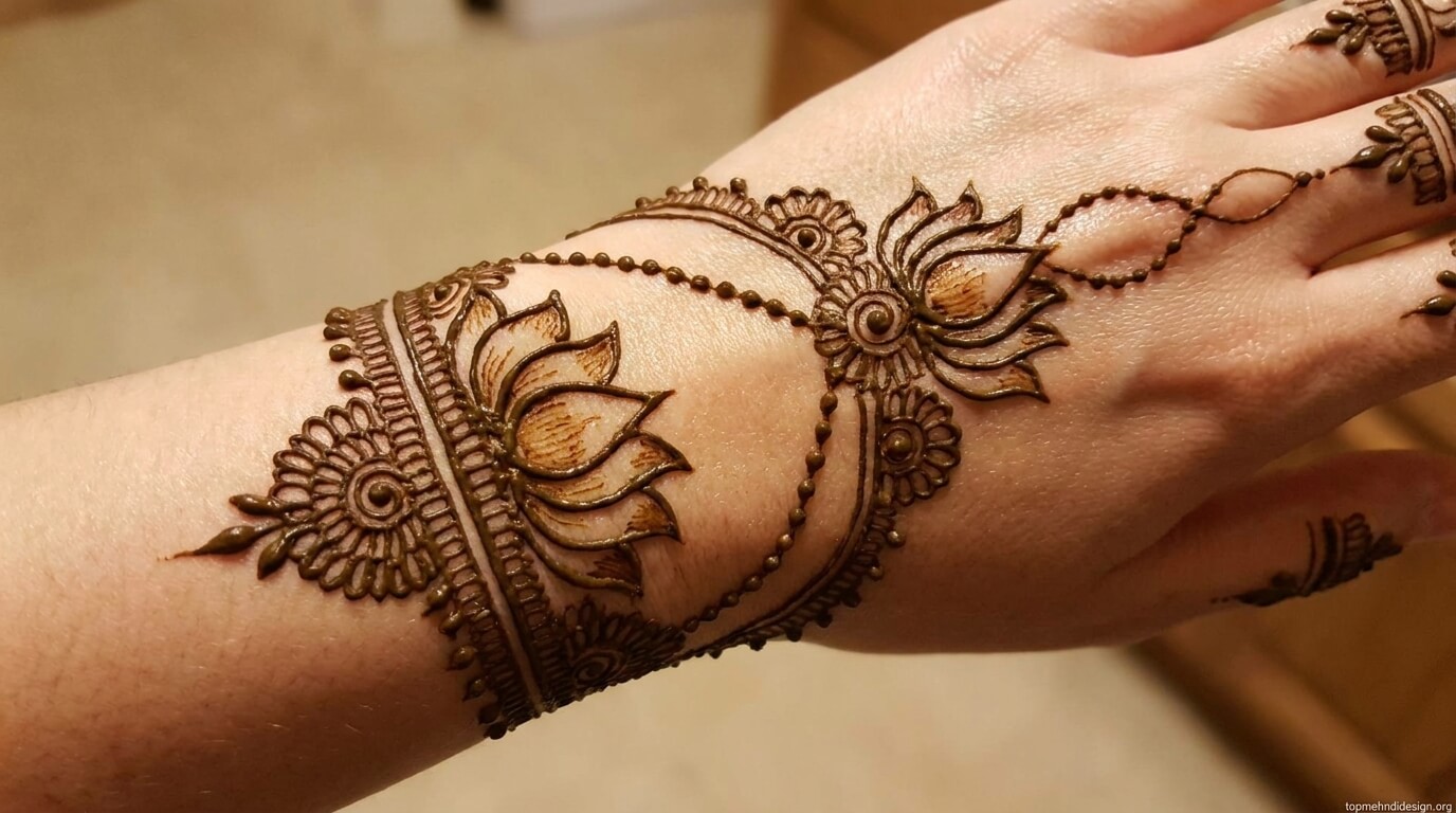 Lotus Mehndi Design Simple 2026