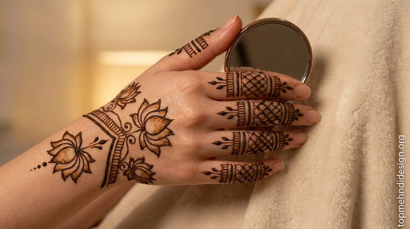 Lotus Mehndi Design Simple 2026