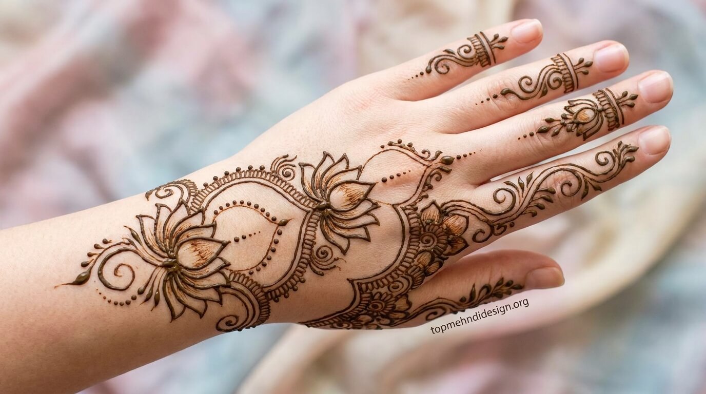 Lotus Mehndi Design Simple 2026