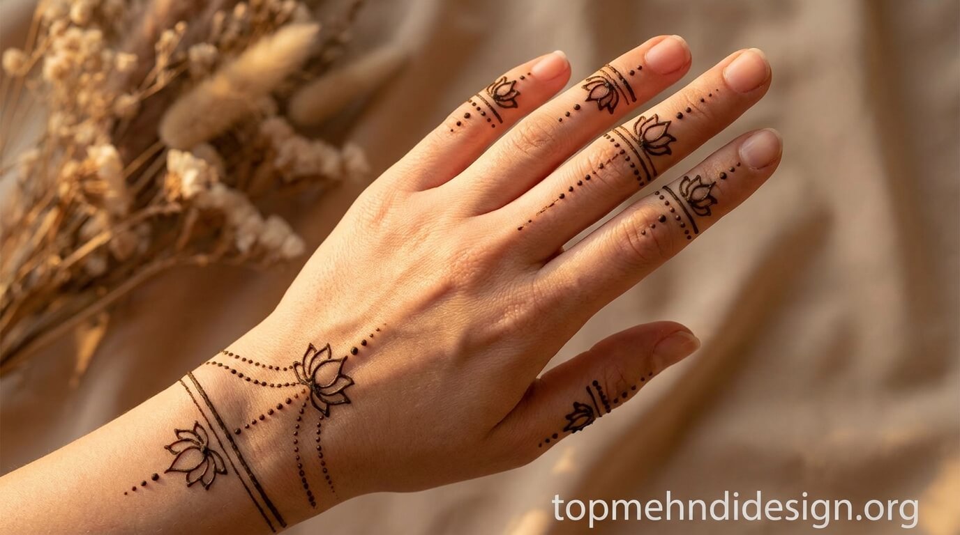 Lotus Mehndi Design Simple 2026