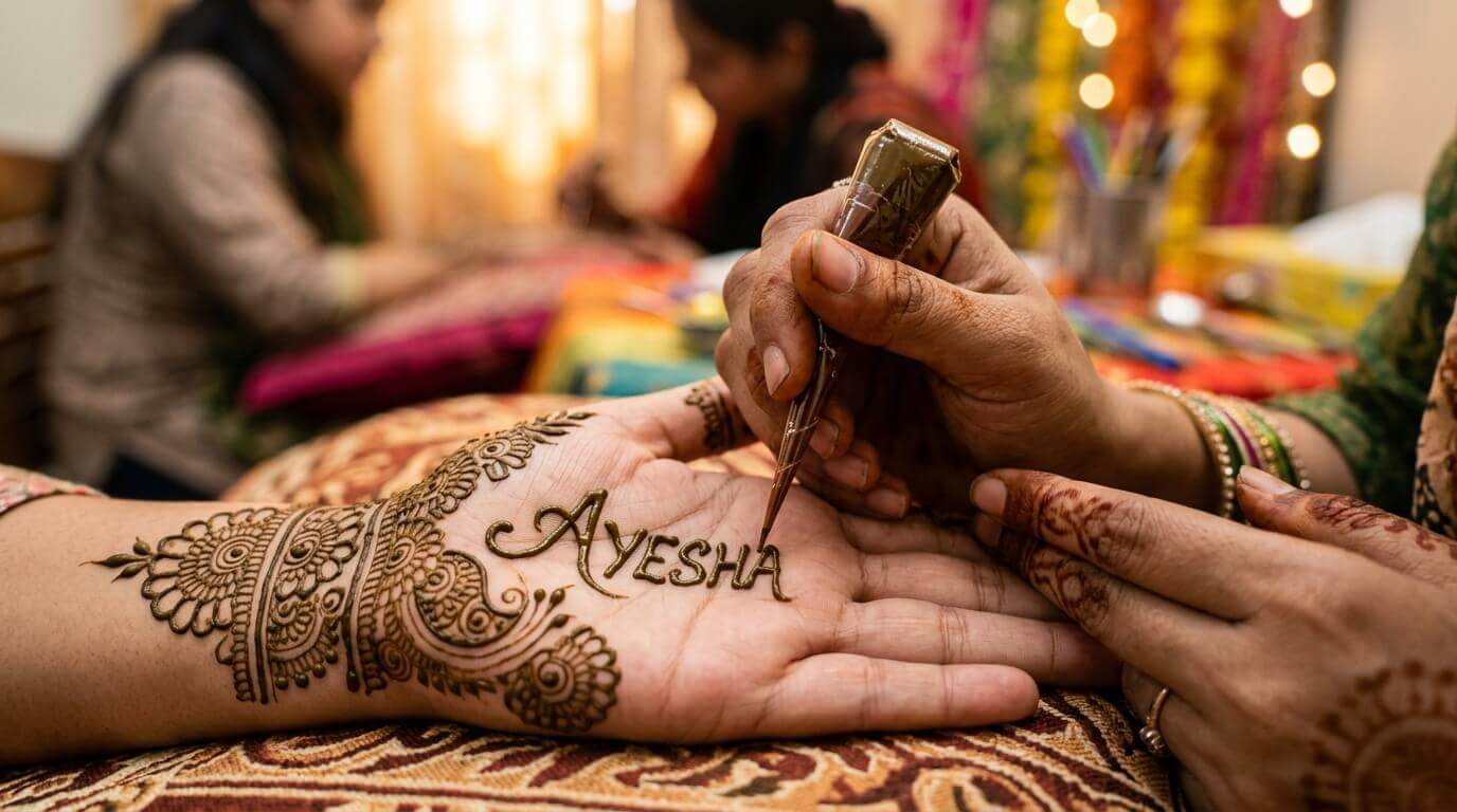 Mehndi Design with Name Inside 2026