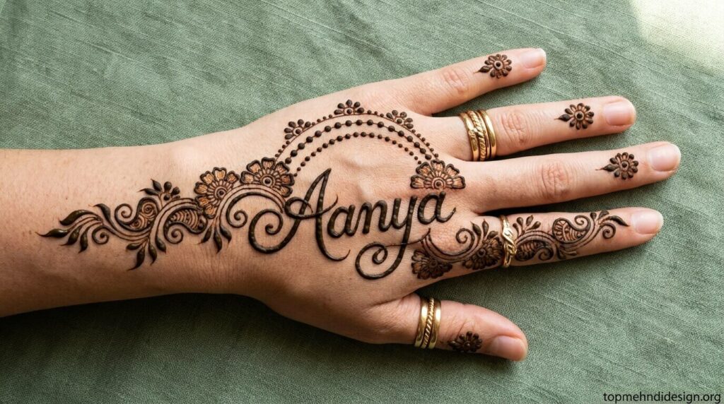 Mehndi Design with Name Inside 2026