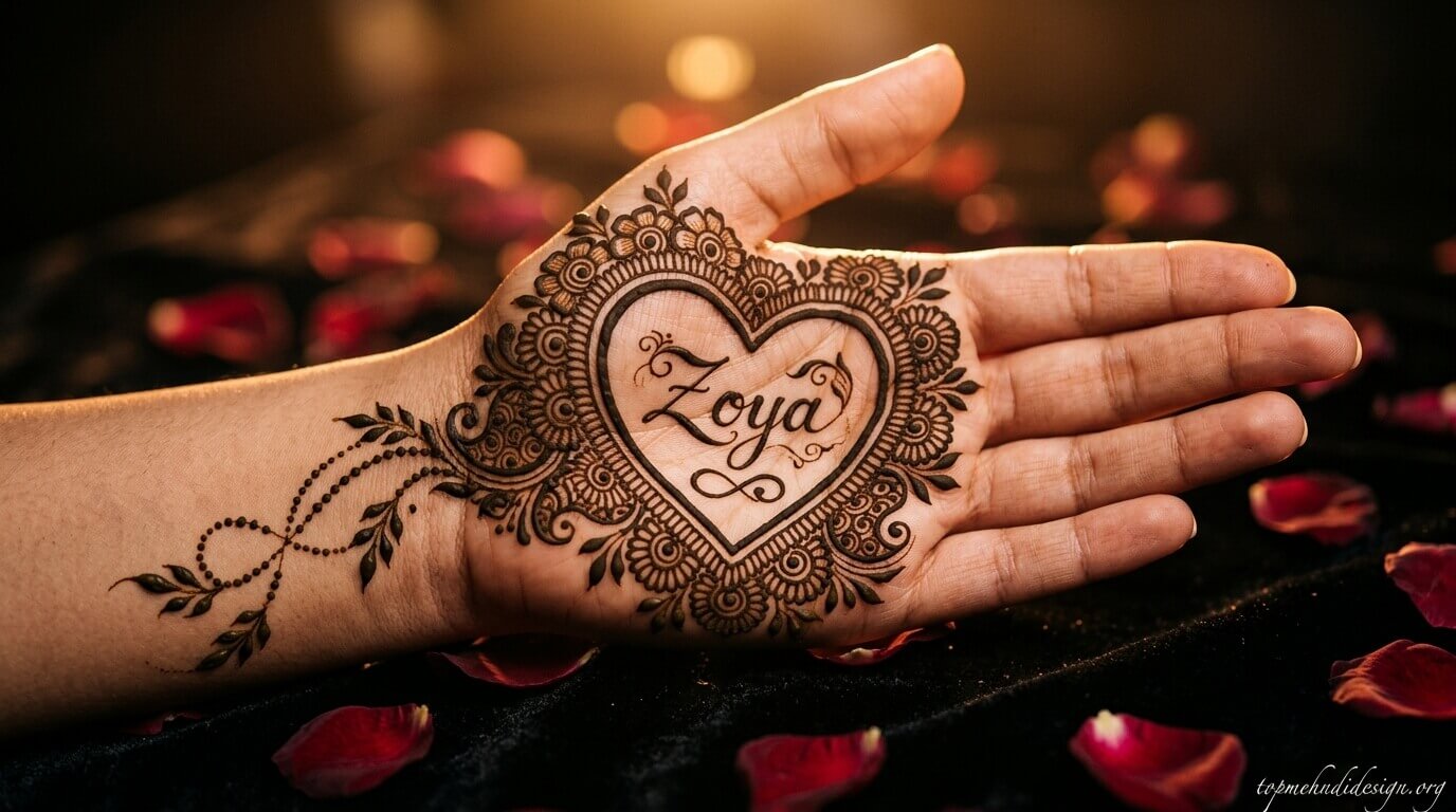 Mehndi Design with Name Inside 2026