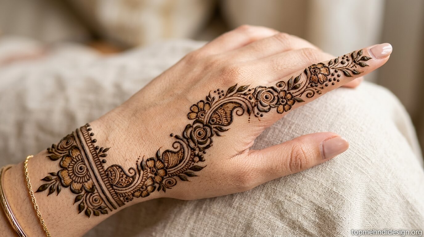 Bakra Eid Mehndi Design Wrist 2026