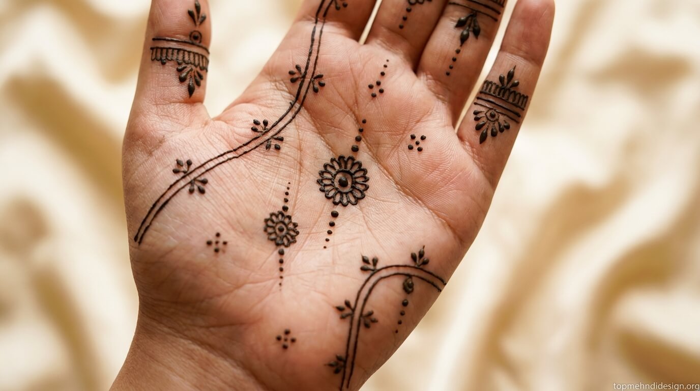 Bakra Eid Mehndi Design Simple Front Hand 2026