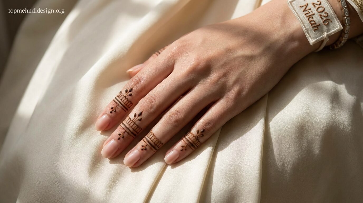 Nikah Mehndi Design Simple 2026 