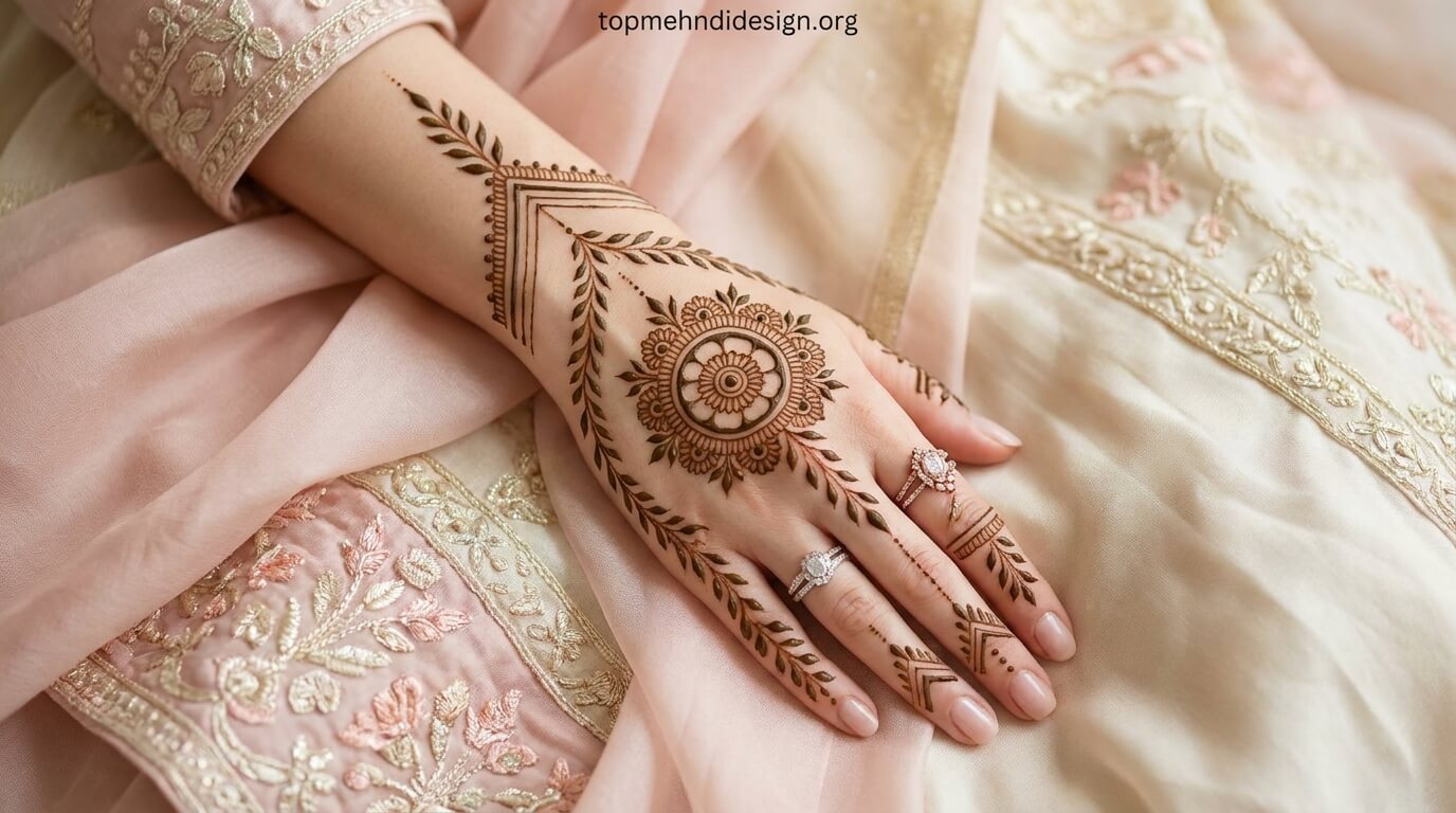 Nikah Mehndi Design Simple 2026 