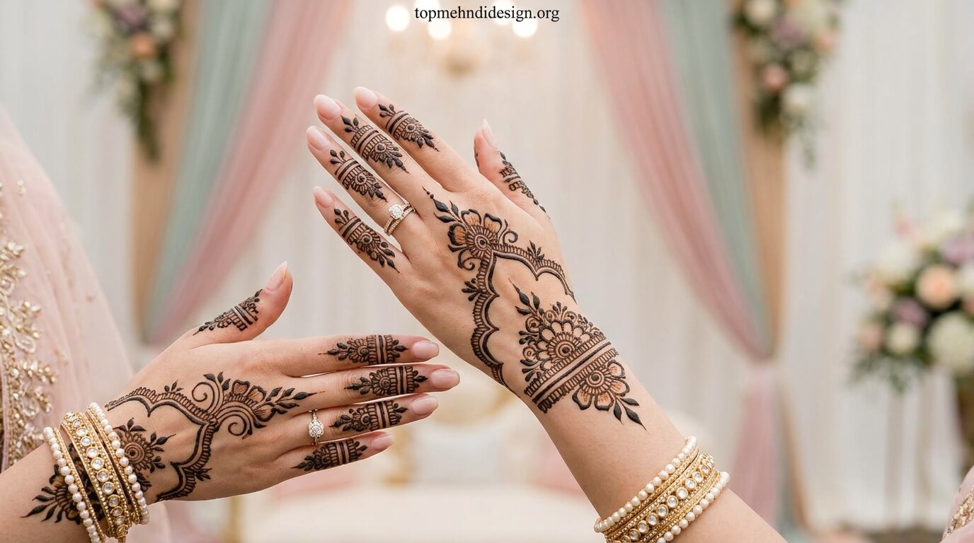 Nikah Mehndi Design Simple 2026 