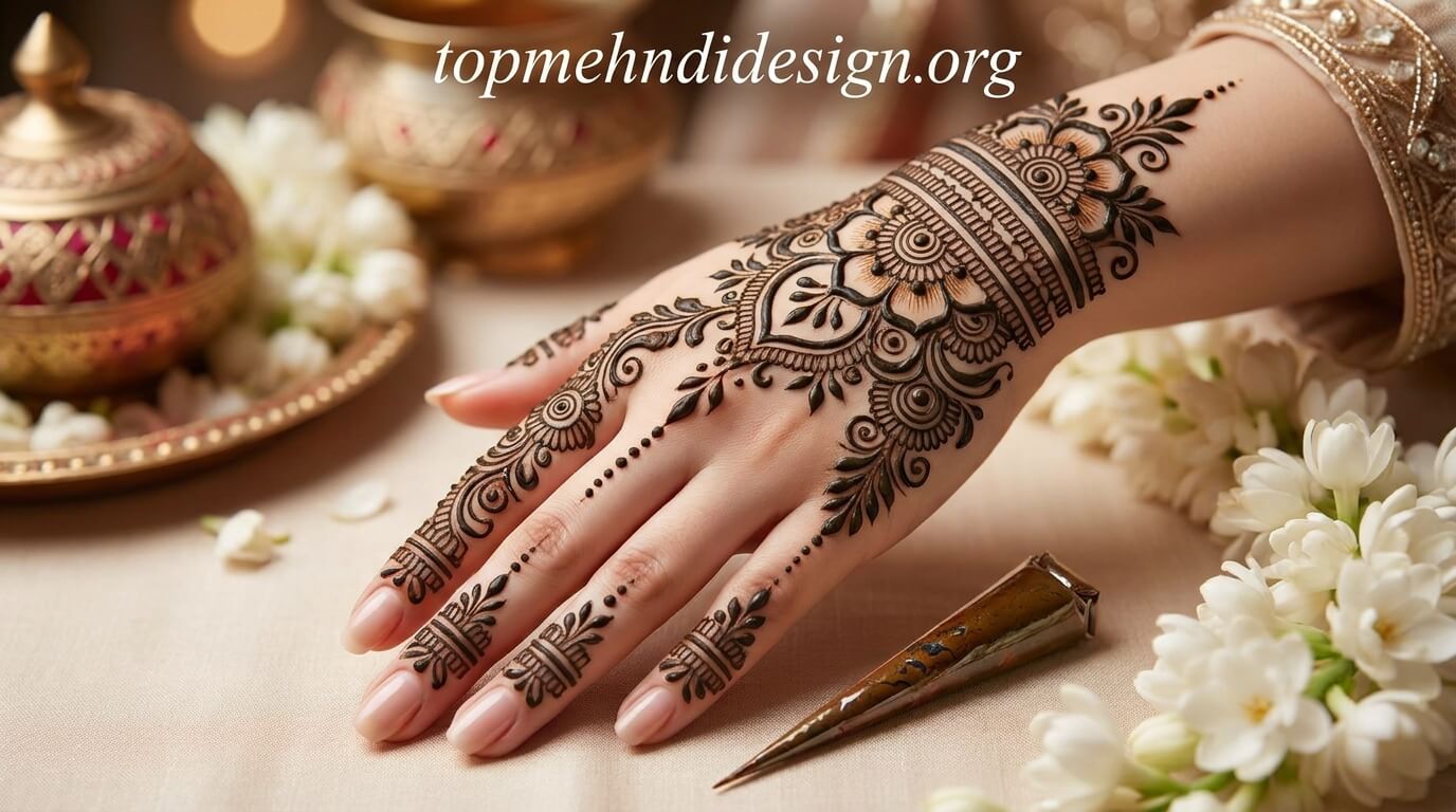 Nikah Mehndi Design Simple 2026 