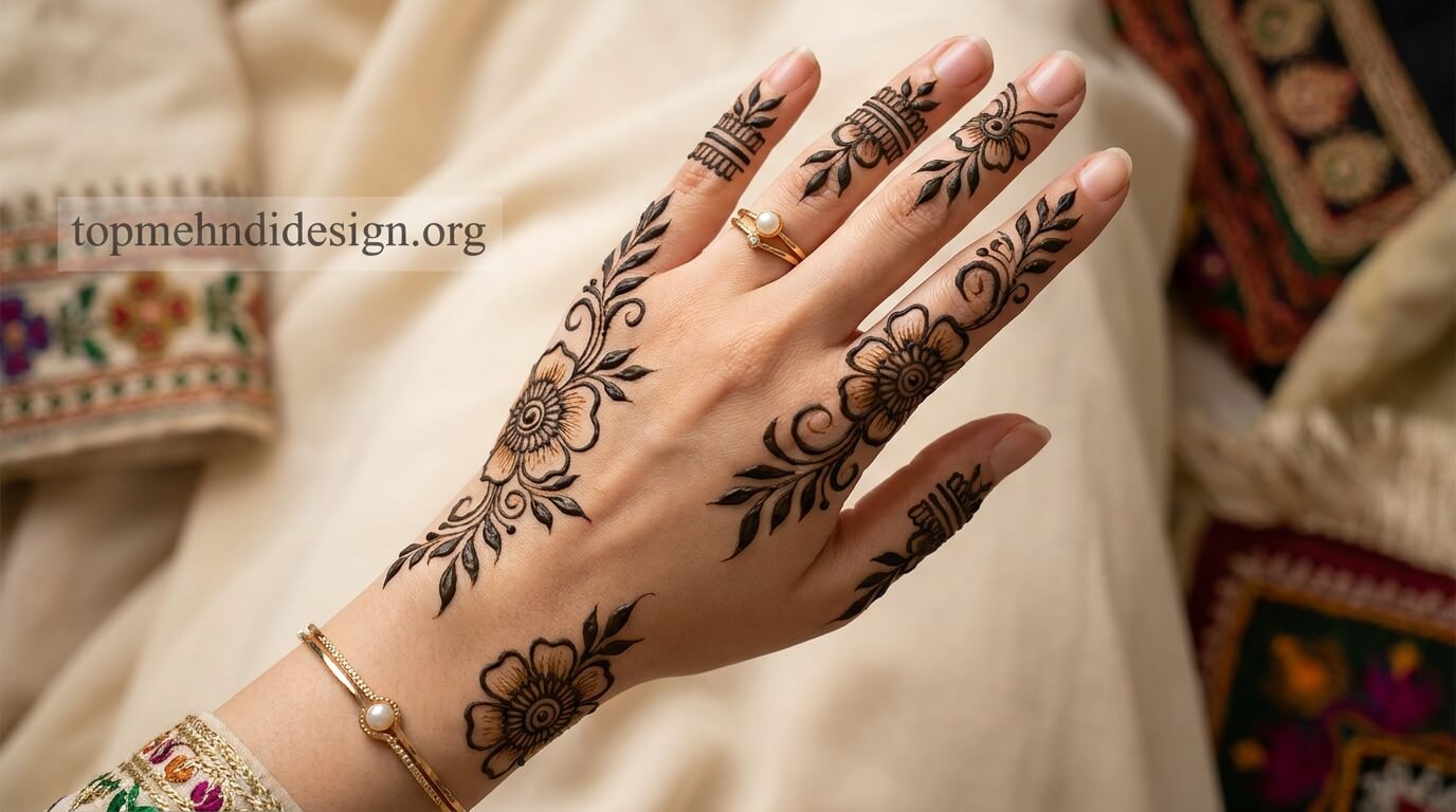 Nikah Mehndi Design Simple 2026