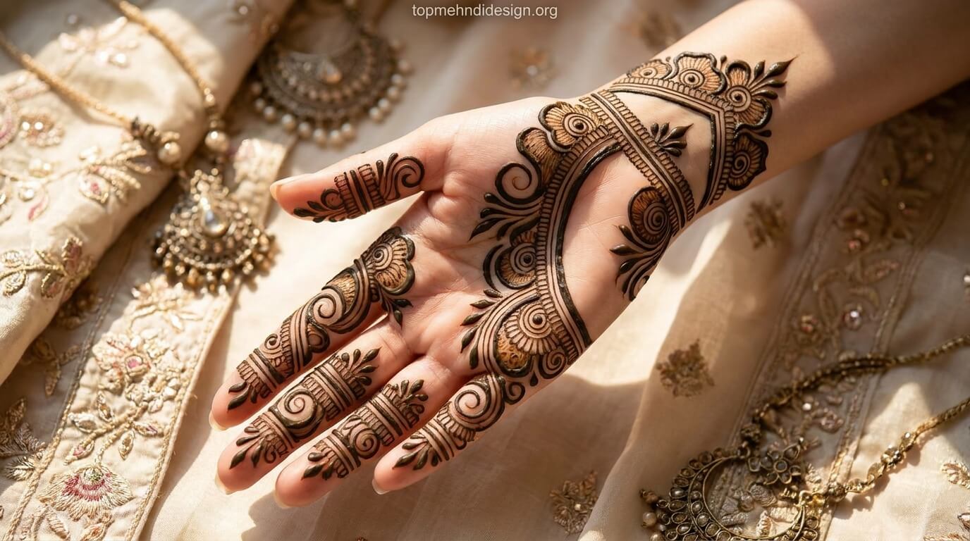 Nikah Mehndi Design Simple 2026 
